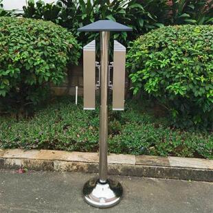 户外立式烟灰柱商用吸烟区烟灰桶室外落地不锈钢熄烟柱烟蒂桶定制