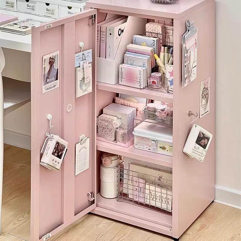 多巴胺书桌边铁皮抽屉式收纳柜储物柜学生书架本文具密码锁铁艺柜,收纳整理,收纳柜,淘宝优惠券,粉丝福利购,淘宝优惠卷