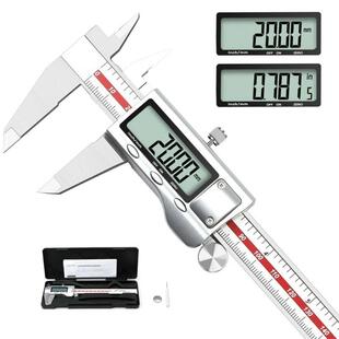 电子游标卡尺数显高精度背灯不锈钢工业级小型蓝测量自动深度精密
