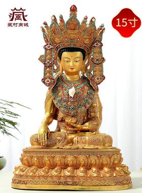 藏村全鎏金《觉沃佛》室内家用精工铜《释迦牟尼12岁等身像》铜像