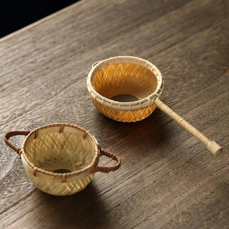竹编茶漏茶滤网 过滤器架创意手工藤编隔虑茶叶功夫茶具泡茶配件,餐饮具,茶道/零配,淘宝优惠券,粉丝福利购,淘宝优惠卷