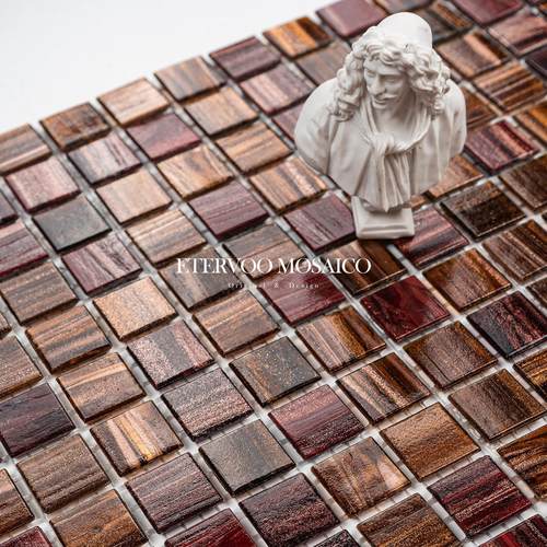 复古红金线玻璃马赛克瓷砖轻奢电视背景墙阳台吧台卫生间浴室墙砖