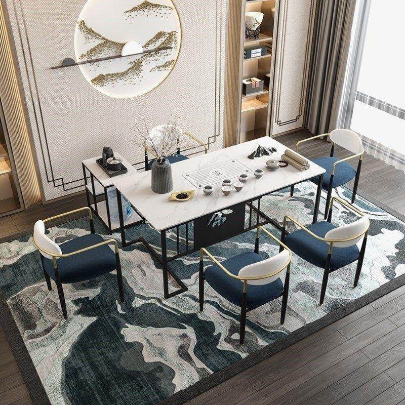 新中式茶台茶几轻奢岩板茶桌茶具套装一体现代简约阳台茶桌椅组合,住宅家具,茶几,淘宝优惠券,粉丝福利购,淘宝优惠卷