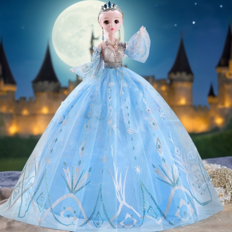 洋娃娃公仔玩具女孩公主2024新款会眨眼睛会说话冰雪60厘米大号