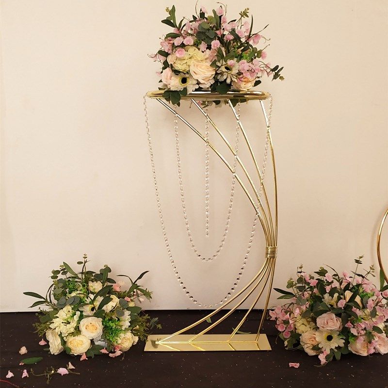婚礼婚庆道具新鱼尾路引花架子金色几何摆件舞台背景布置花器橱窗,节庆用品/礼品,路引,淘宝优惠券,粉丝福利购,淘宝优惠卷