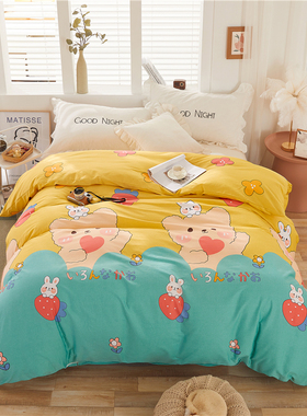 订做全棉被罩卡通150x215x160x220x180x2L30x229宿舍学生纯棉被套