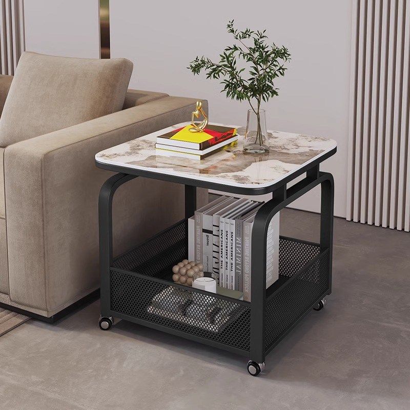 茶几客厅家用可移动边几双层小推车岩板小茶几2025新款高端茶台桌,住宅家具,移动边几/推车,淘宝优惠券,粉丝福利购,淘宝优惠卷