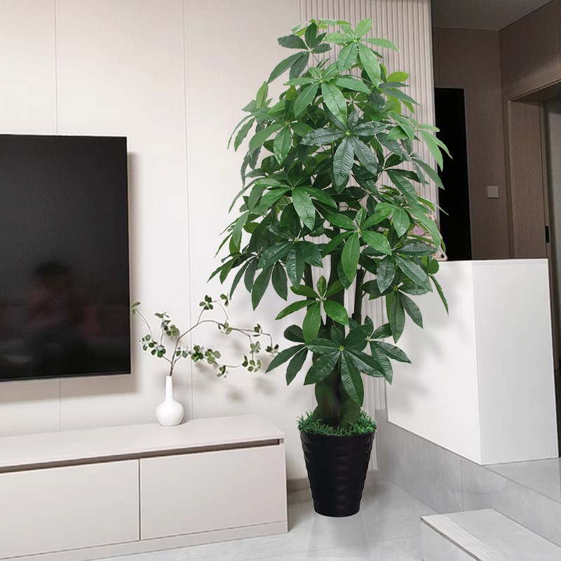 假发财树仿生植物落地盆栽景大型客E厅假熟塑料花装饰仿真绿植造