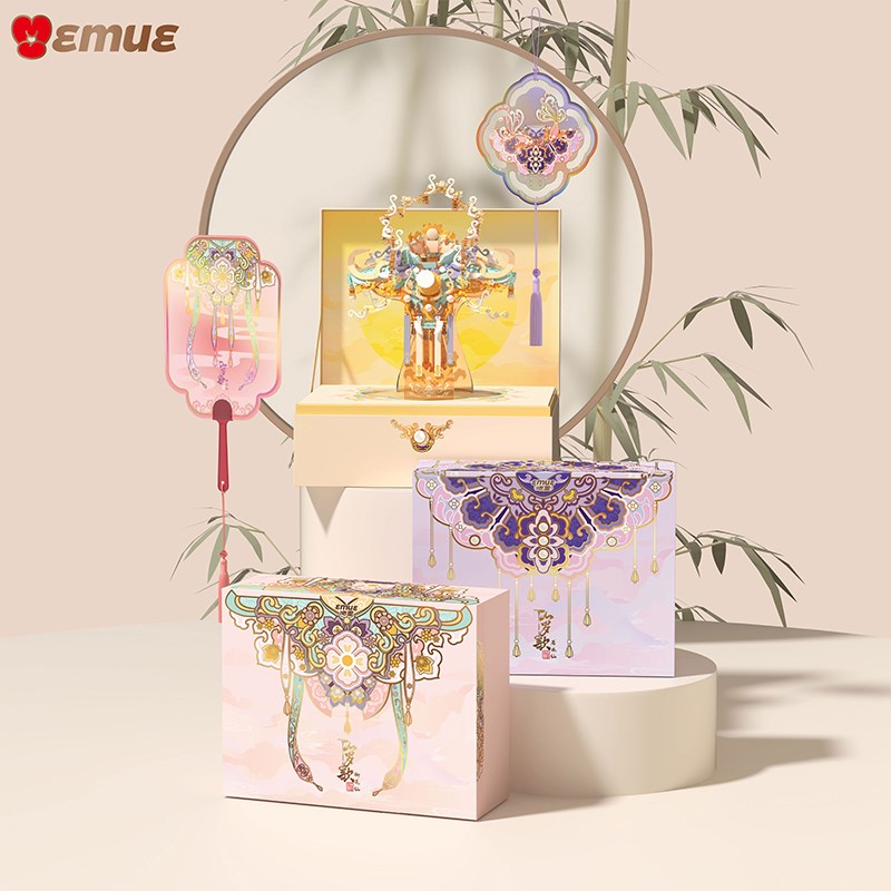 中国风云肩艺术仙罗歌积木玩具益智女孩学生教师节送老师礼物摆件