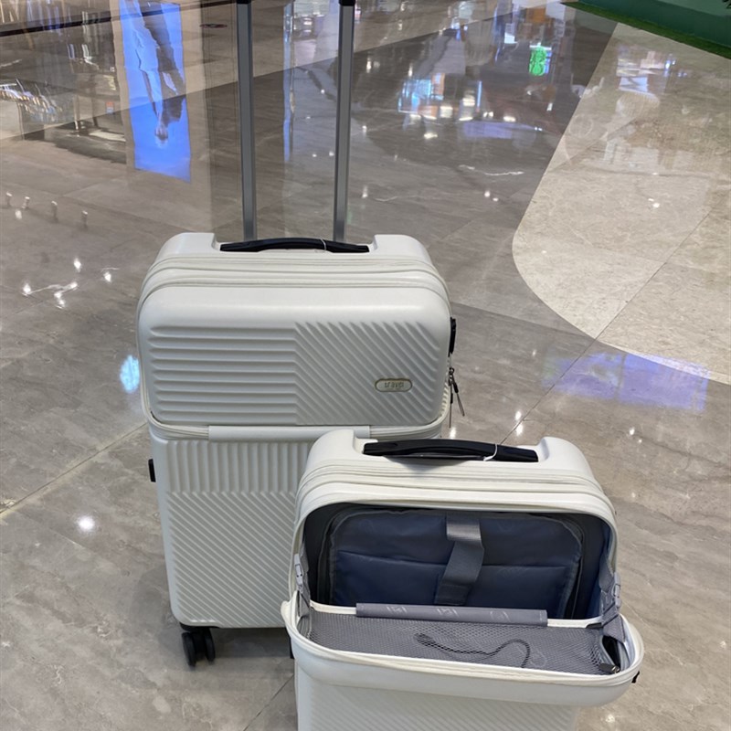 前开盖登机行李箱22充电密码箱20寸万向轮旅行箱24全自动Z拉杆箱2
