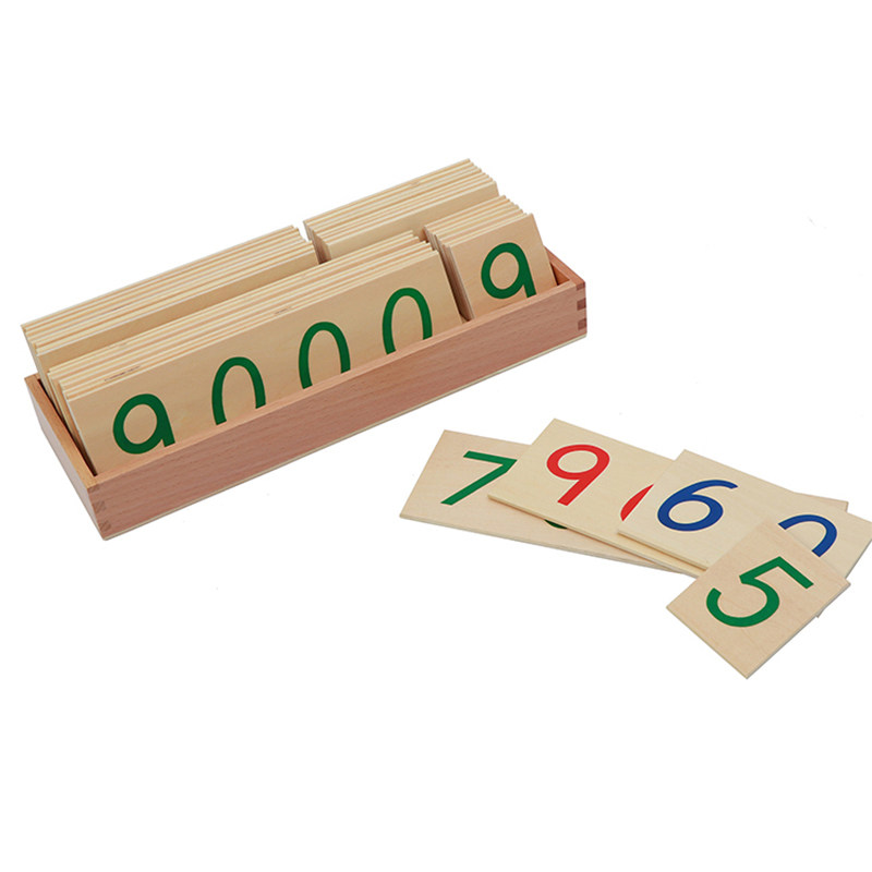 蒙奶奶蒙台梭利教具 木制数字卡片 幼儿园五大区域数学区益智玩具