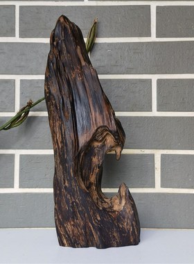 精品广西土沉香摆件自然随型风化木料根雕中式家居饰品药香味包邮