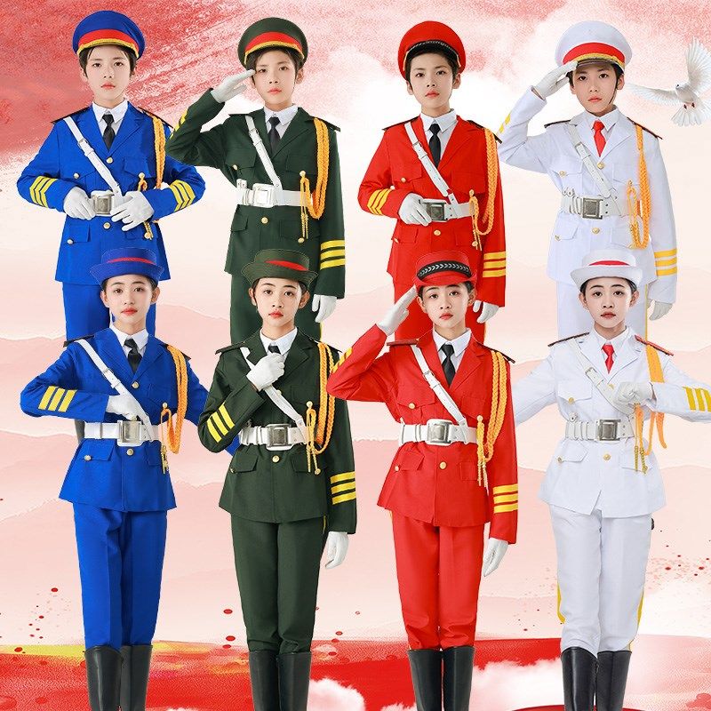 幼儿园升旗手服幼儿升旗仪t式服装中小学生鼓号队少儿升旗服装套