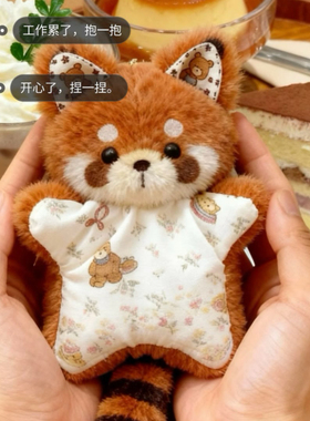 diy可爱治愈小浣熊安抚巾豆袋材料包毛绒挂件送情侣朋友创意礼物