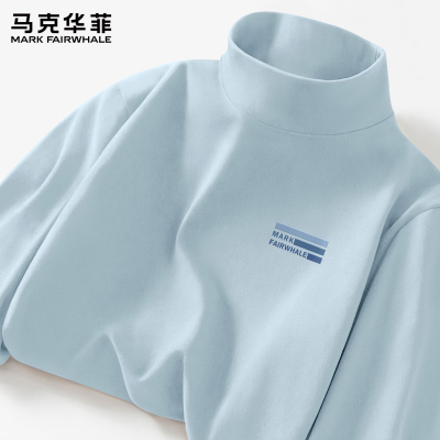 马克华菲德绒打底衫男半高领