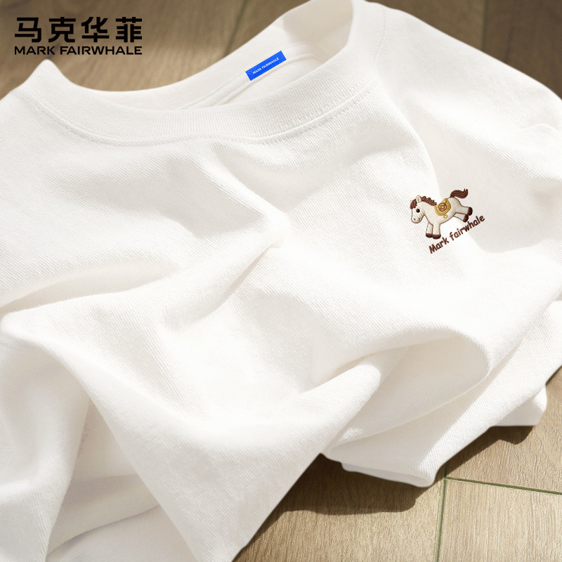 马克华菲T恤男夏季纯棉2026新款宽松透气上衣男美式休闲短袖男X