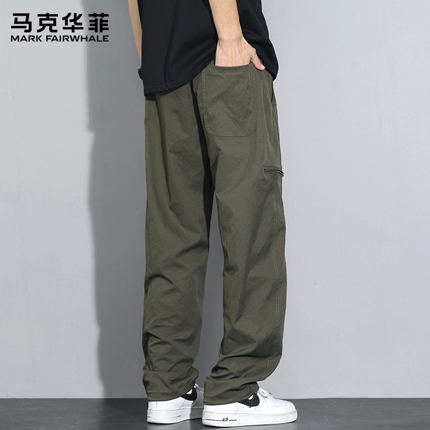 马克华菲工装裤男士宽松直筒夏季薄款男裤休闲裤男款裤子2025新款