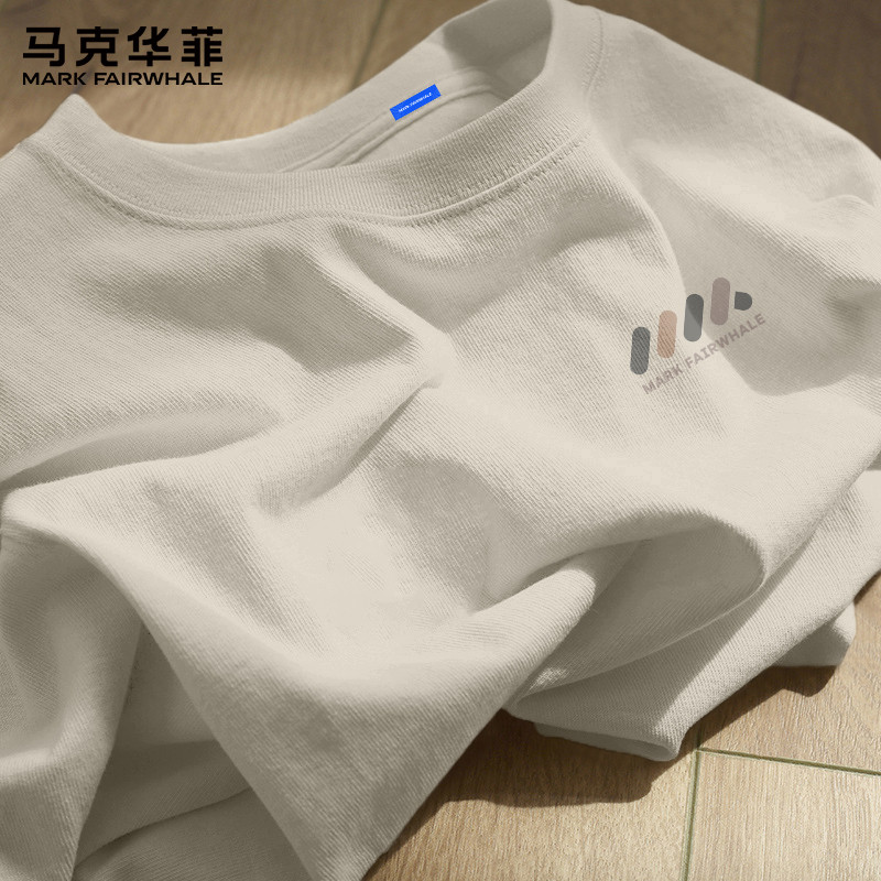 马克华菲美式短袖男款纯棉夏潮流圆领t恤男薄款宽松运动男士上衣X