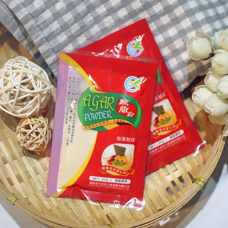 新品琼脂粉50g食品级杏仁腐寒天粉水晶果冻布丁商用冻粉露楚专用