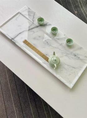 推荐以里安天然蓝翡翠奢石茶盘高端石材大理石排水茶台石头简约家