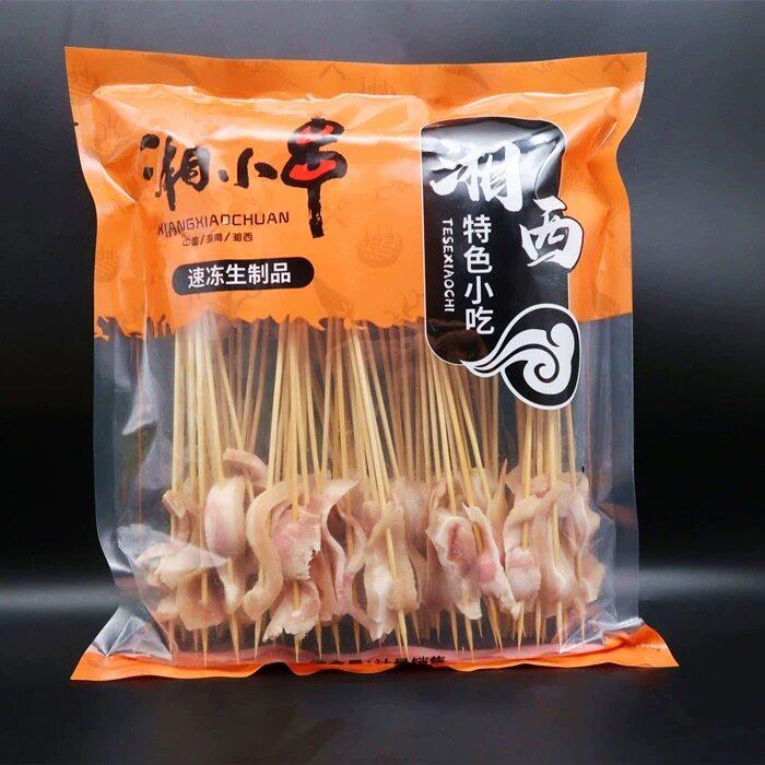 新品猪耳尖小串100支湘小串烧烤猪耳朵串商用半成品火锅串串香食