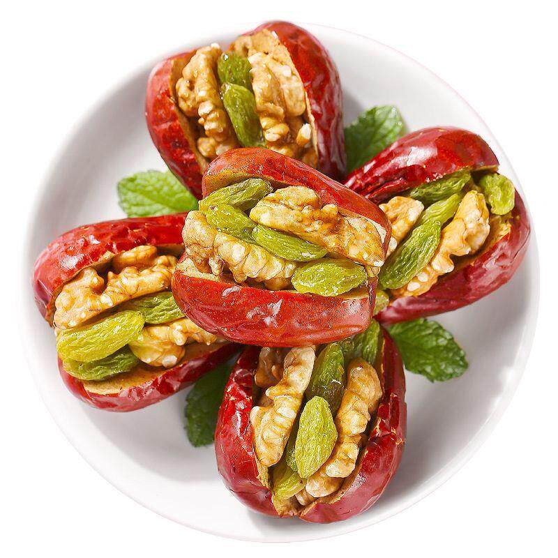 新疆核桃夹心枣核桃仁和田零食独立包装红枣夹核桃葡萄干