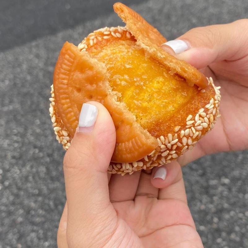 老式纯手工芝麻南瓜饼早餐饼现做传统芝麻饼健康童年小吃零食