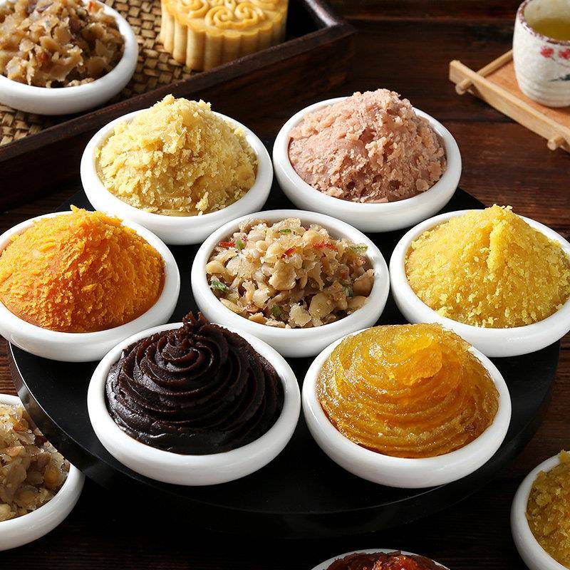 新品金沙奶黄馅广式月饼桃山皮糕点奶黄包点心蛋黄酥汤圆月饼烘焙