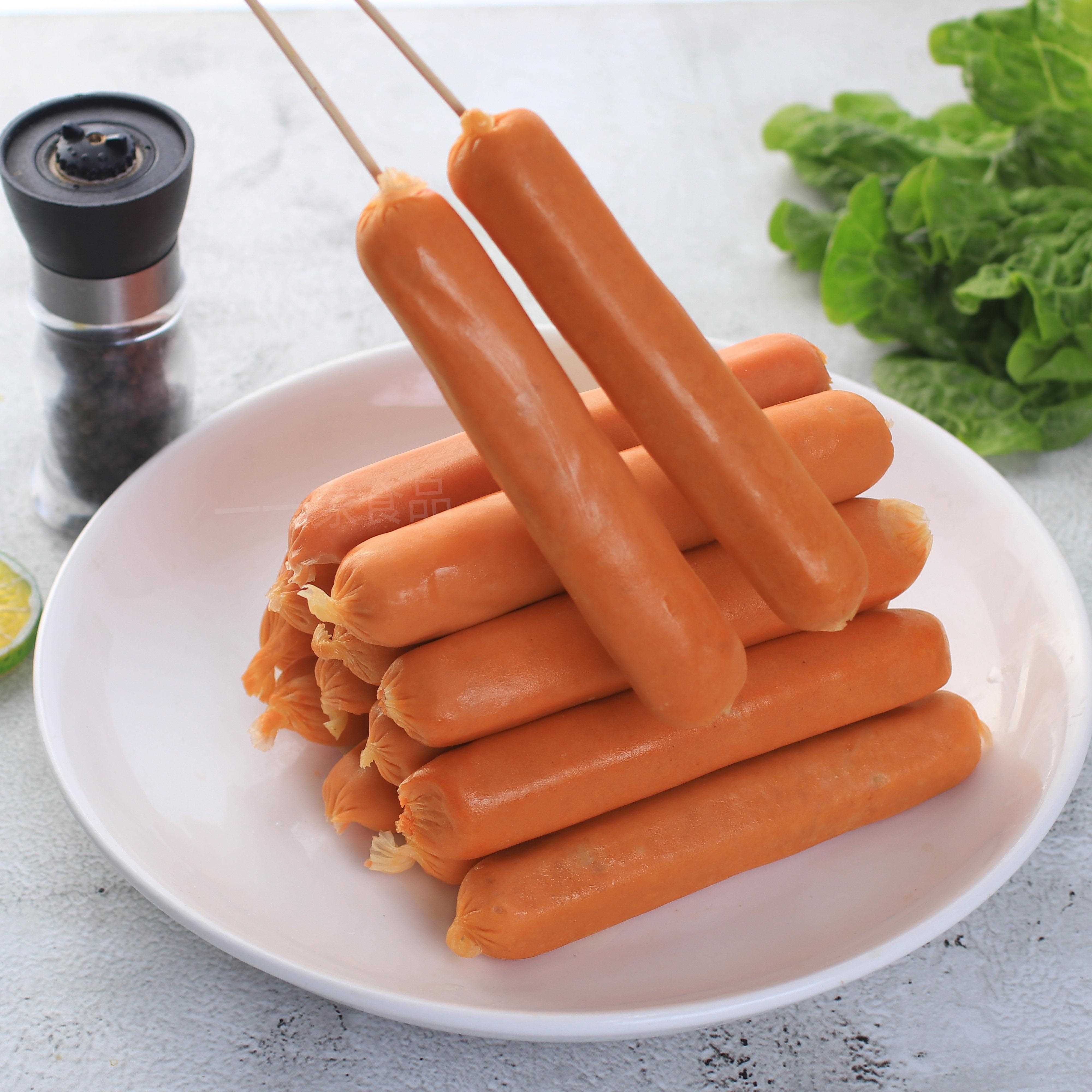 新品永旺达脆骨肠奥尔良风味烤肠烧烤手抓饼食材脆骨热狗肠商用半