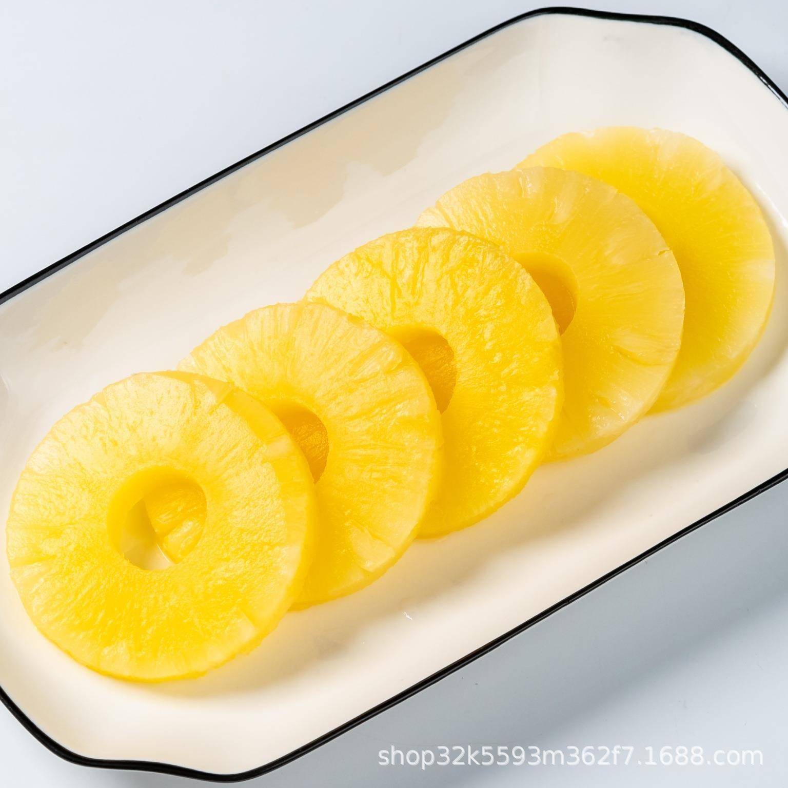 糖水菠萝圆片罐头425g烘焙原料徐闻汉堡切片烧烤蛋糕披萨商用整箱