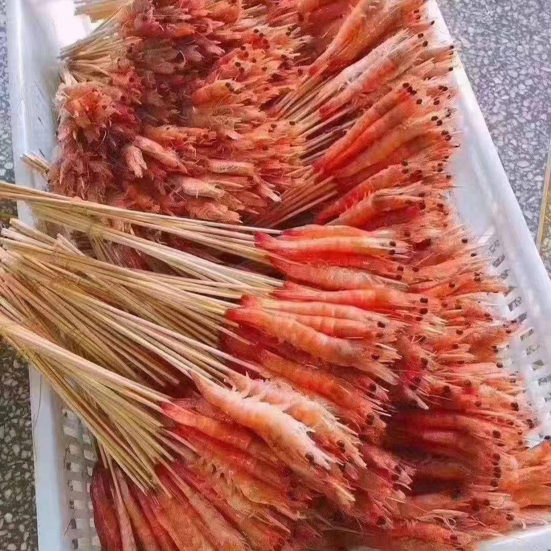 新品红虾小串深海小虾100串手把虾串小鲜肉油炸小肉串半成品烧烤