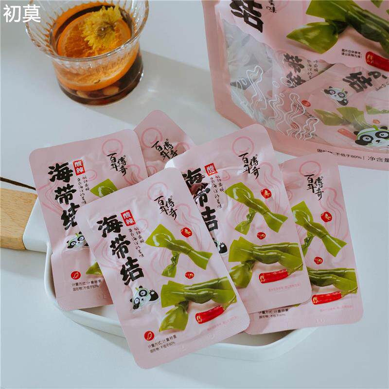 百年传奇酸辣海带结即食零