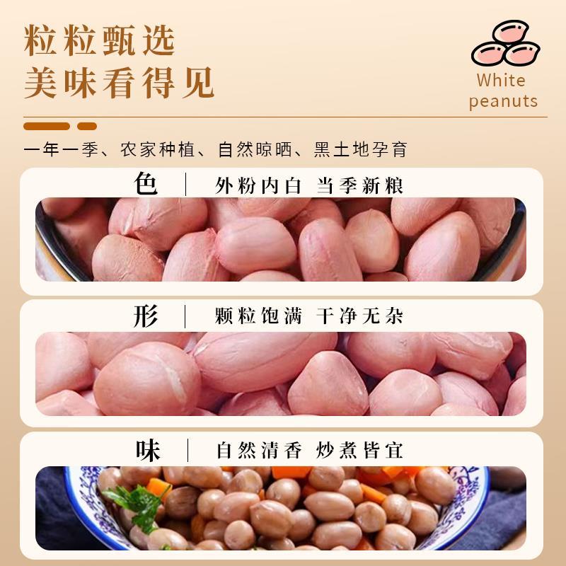 东北白沙花生米2024年新货农家自种新鲜去壳生粉红皮榨油花生仁粒