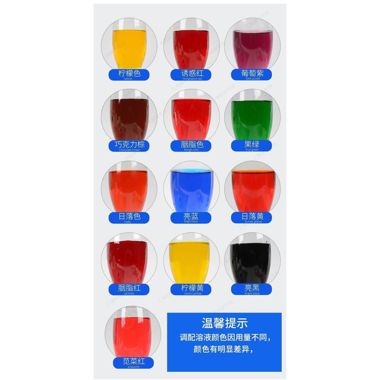 上海狮头牌食用色素柠檬黄 87日落黄胭脂红亮蓝诱惑红苋菜红果绿