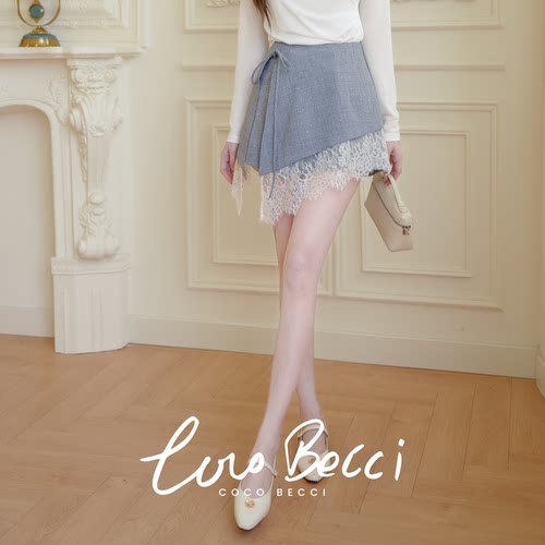 COCO BECCI 睫毛蕾丝拼接遮肉显瘦百搭屁帘CGLJA354013C