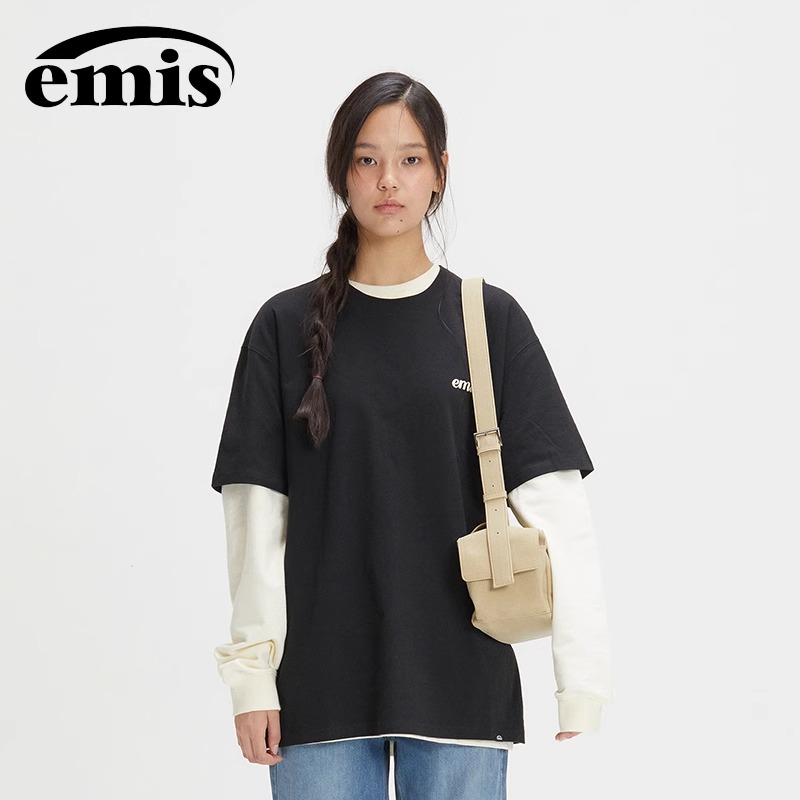 emis短袖简约基础字母时尚百搭