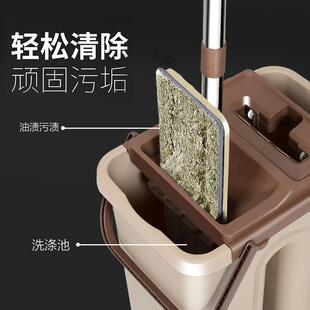 免手洗平板拖把家用懒人拖把桶室内干湿两用清洁吸水墩布一拖净