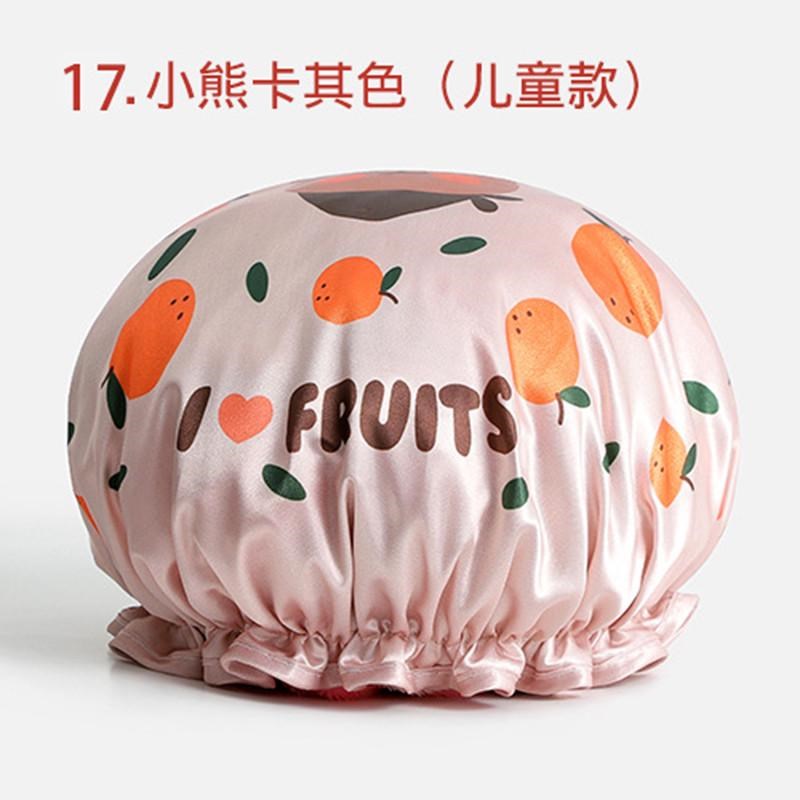 淋浴加厚浴帽女防水洗澡双层女款卡通可爱儿童沐浴头套防灰套新款