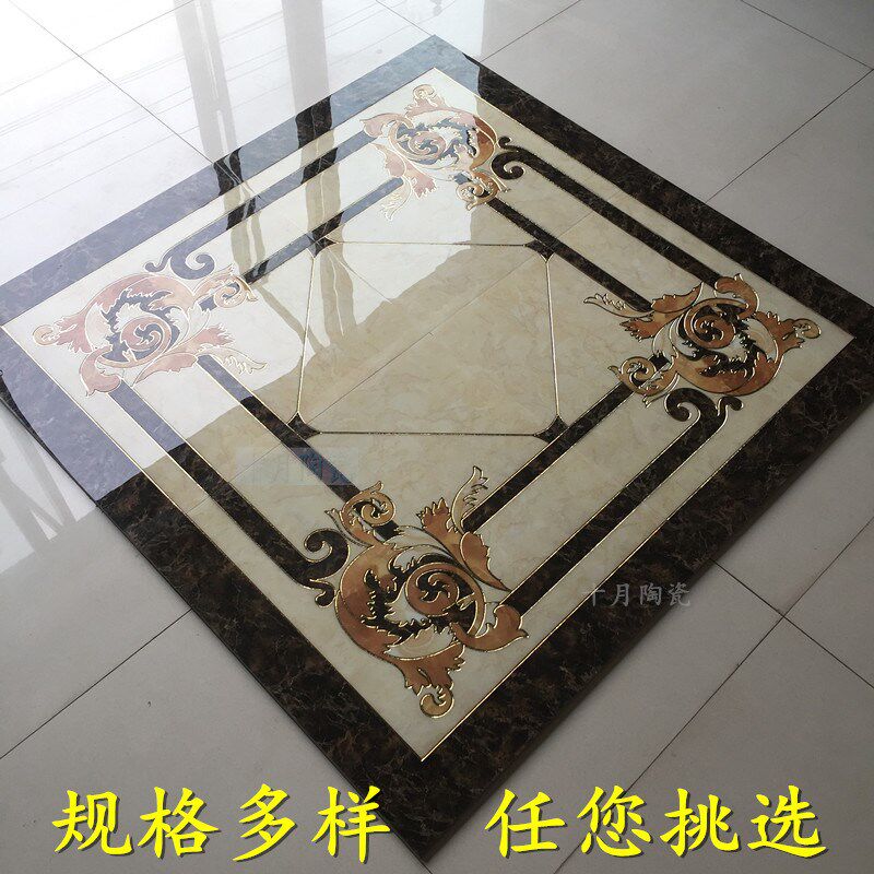 客厅过道拼花地砖800X800地板砖入户玄关餐厅拼花瓷砖地5箱起发24