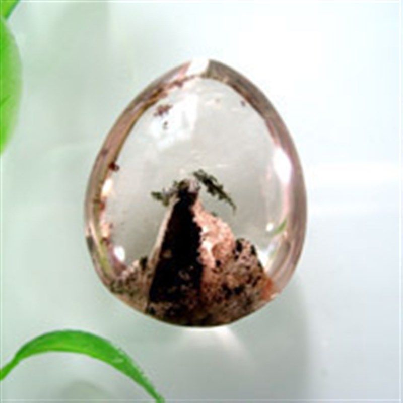 绿晶林 b天然水晶包裹体幽灵吊坠