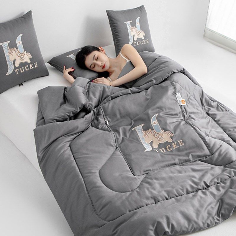 100支长绒棉纯棉抱枕被两用办公室午休车载靠垫可折叠便携空调被,居家布艺,抱枕被,淘宝优惠券,粉丝福利购,淘宝优惠卷