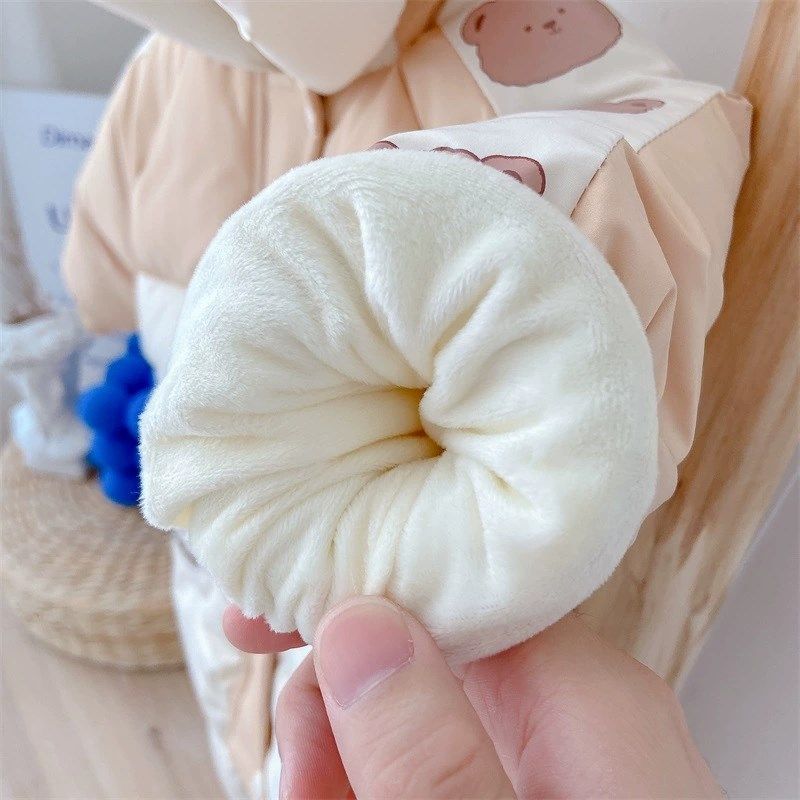 婴儿冬季羽绒棉服长袖男宝宝女超萌连体衣冬装外出服套装棉衣爬服