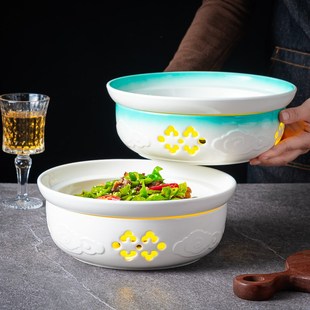 酒店明炉餐具陶瓷酒精蜡烛保温加热菜盘子汤盘商用粤菜私房菜餐具