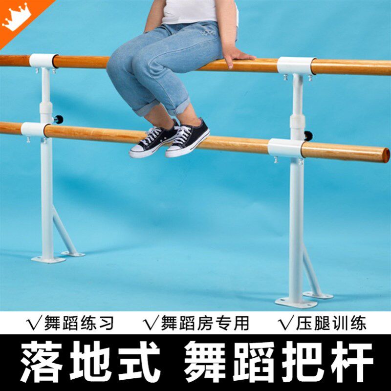 舞蹈把杆固定单双层升降落地壁挂B舞蹈教室练功压腿杆健身器材扶