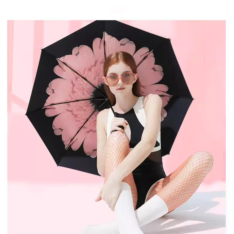 德国五折伞超轻便携太阳伞遮阳防晒紫外线晴雨伞两用折叠女upf50+