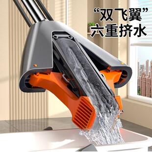 33厘米海绵拖把家用大号一拖净吸水对折挤水免手洗胶棉头懒人地拖