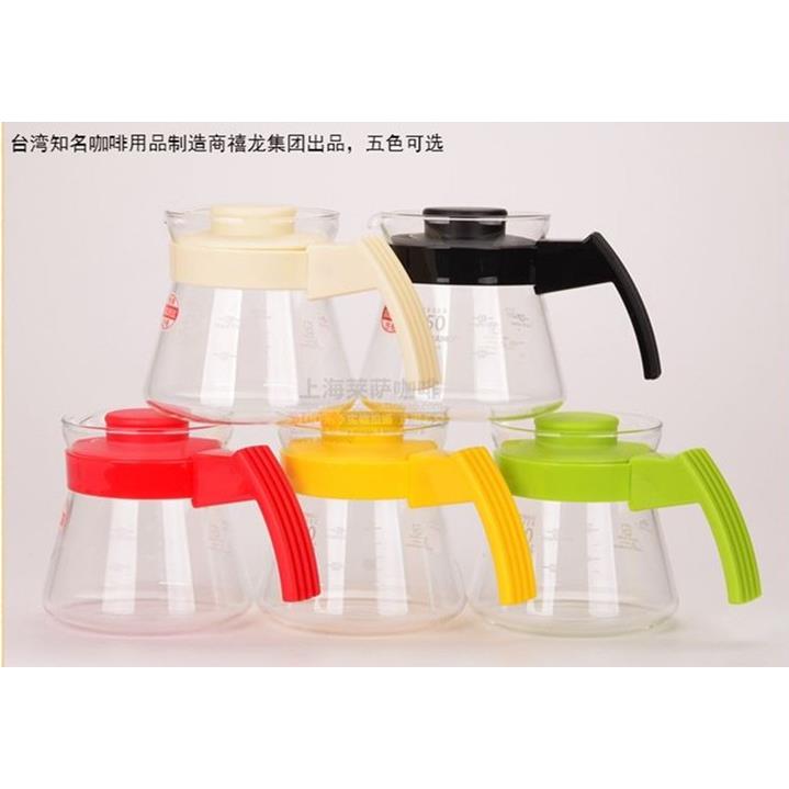 Tiamo 耐热玻璃咖啡壶 手冲咖啡壶 分享壶 茶壶 可微波450ml