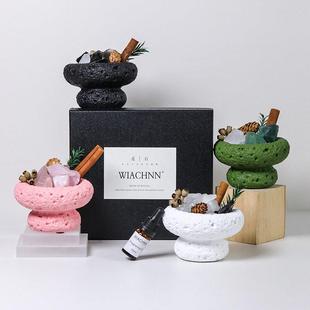 扩香石香薰天然矿石扩香器酒店家用小众高级摆件香氛伴手生日礼盒