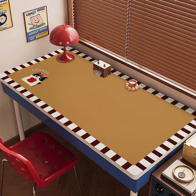 复古风小猫猫桌布简约现代餐桌茶几垫学习桌桌垫防水防尘台面垫