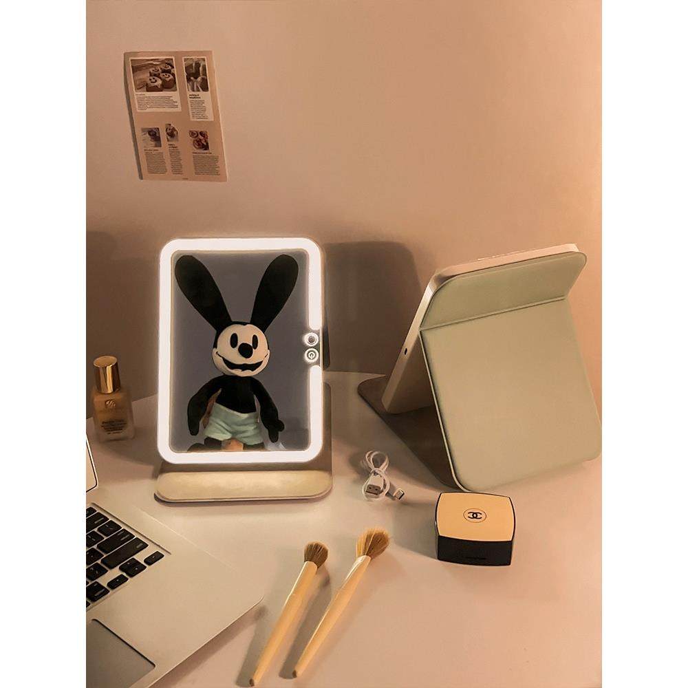 化妆镜带灯led镜子折叠便携补光镜学生宿舍台式桌面发光梳妆镜,家庭/个人清洁工具,LED化妆镜,淘宝优惠券,粉丝福利购,淘宝优惠卷